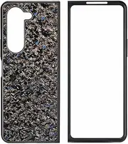 Forged Carbon Fiber Phone Case, Aramid Fiber Case, Small Pattern, All-Inclusive Wireless Charging Anti-Fall Protective Phone Case for Samsung Galaxy Z Fold 6 (Blue, for Galaxy z fold6)