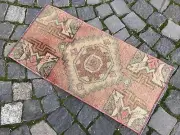 1,3 X 2,6 Ft Turkish Vintage Rug Handmade Wool Rug Bohemian Small Rug