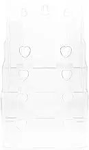 JECOMPRIS Desktop Brochure Holder Vertical File Organizer for Efficient Document Management Transparent Paper Display Stand for Office Use