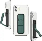 CLCKR Phone Grip and Expanding Stand, Universal Phone Grip Holder with Multiple Viewing Angles for iPhone, Samsung, Phones, Tablets and Many More - Reflective Green