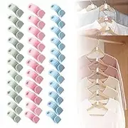 Clothes Hanger Connector Hooks, 30PCS Plastic Hooks Cascading Hangers, Coat Rack Hanger Hooks, Space Saving Organizer, Stackable Hanger Extension Hook for Heavy Duty Clothes Closet