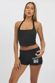 Black Folded Waist Biker Shorts - Size 16XL, Women's Leggings