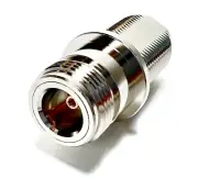 2pcs RF Coax Adapter Bulkhead Mount N Female to N Female Nickel Plated