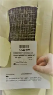 KERN00880-001, WIRE MESH , 2 x 2 Meshes Per Liner Inch, 36"X120"