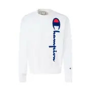 Champion LIFE Men's Reverse Weave Crew White Sweatshirt