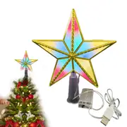 Christmas Star Tree Top Light Pentagram Decoration Lamp Christmas Decoration Led