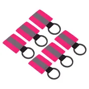 Reflective Keychain Tags, 6pcs Reflective Zipper Pulls, Pink