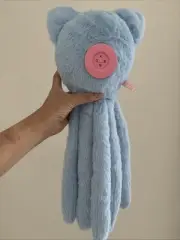 Coraline Squid Plush Toy Figure Stuff Animal Pink Button Eye Blue Travesuras New