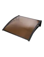[Instahut] Window Door Awning Hollow Sheet Plastic Frame 1mx1m in Brown