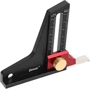 Saw Table Height Ruler Drill Press Gauge DIY Height Measurement Tool Woodworking Setup Blocks Drill Press Setup Blocks Setting Gauge Woodworking Tool Aluminum Alloy Black