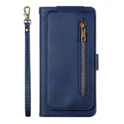 PU Leather Case for Huawei P40 Zipper Flip Wallet Card Stand Case