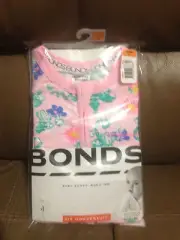 BONDS ZIPPY PINK FLORAL wondersuit BNWT SZ 00 Acc671