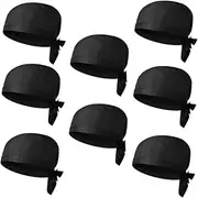 [GAROZATION] 8Pcs Chef Hats for Men and Women Comfortable Kitchen Supply Stylish Japanese Design for Chefs Cooks Bakers and Catering Students Black