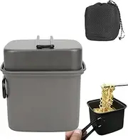 Dish Pot Set - Aluminum Cooking Camping Pot, Portable Outdoor Camping Pot | Outdoor Equipment Lightweight Non-Stick Camping Cookware Set, Foldable Camping Square Pot for Hiking, Cycling, 13x13x12.5cm