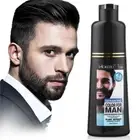 Men's Beard Dye for Men in 5 Minutes, Black Beard Dye Shampoo for Mustache 200ml