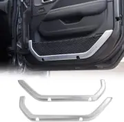 Car Interior Door Storage Net Frame Trim Cover for Jeep Wrangler JL 2018+ Silver (for: Jeep)