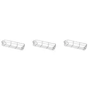 3x Homeleisure Stainless Steel Spice Rack Wall-Mount Kitchen Caddy Small Silver