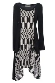 Inca Spliced Knit Tunic--HAM-97050