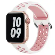 Apple Watch IWatch Band Silicone Strap-White & Pink
