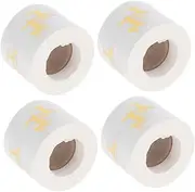 PLAFOPE 4 Rolls of Round Thank You Stickers: Transparent Thank You Stickers Small Business Packaging - Sealing Labels Roll for Party Baking Envelope Seals