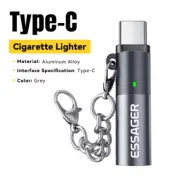 Type C Interface Mini Lighter Tungsten Wire Blowing Cigarette Lighter without Ba