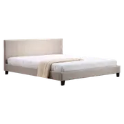 King Linen Fabric Bed Frame Beige