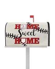 Baseball Mailbox Covers Magnetic Standard Size, Decorative Post Letter Numbers