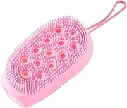 Lmyit Body Scrubber Silicone,Shower Brush for Body - Soft Skin Cleansing Brush, Double-Side Massage Bath Scrubber for Travel Home Use