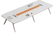 YQMHEZ Conference Table, Modern Seminar, Room Boardroom Desk with Wooden Tabletop, Computer Desk for 6-8 People, Table for Home, Office, Reception Room