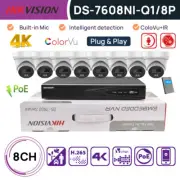 Hikvision 8CH 4K ColorVu Security CCTV System 8MP IP Camera Hybrid Light IR MIC