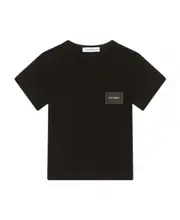 Dolce Gabbana Kids Logo Tag Jersey T-Shirt 8Y,14Y,12Y,10Y,12 Black