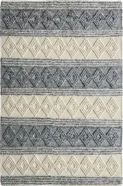 Vega Grey/Cream Two-Tone Diamond Wool Rug