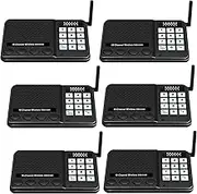 GLCONN 6 Pack Long Range 1 Mile Wireless Intercom System - 10 Channels, 3 Secret Codes - Room to Room Home Intercom for Business, House, Office, Gate, Restaurant, Elderly