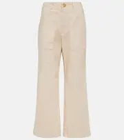[Velvet] Velvet Mya cropped cotton wide-leg pants AU 16 beige
