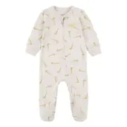 New infant Nike one piece Ivory Swooshfetti Print Sleep & Play Size 6 months