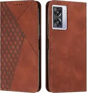 Compatible with Oppo A77 5G / A77 4G Magnetic Closure Wallet case Cover,Compatible with Oppo A57 5G / A57 4G / A57e 4G / A57s 4G Flip Kickstand Case Brown