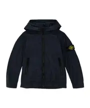 Stone Island Junior Compass Patch Zip-Up Jacket 8Y,10Y blue