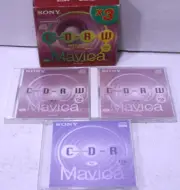 Sony 2 Mini CD-RW & 1 CD-R Discs Mavica Camera 156mb Genuine