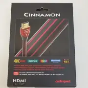 NIB 4M AudioQuest Cinnamon Ultra High Speed 18Gbps HDMI 2.0 cable w/Ethernet