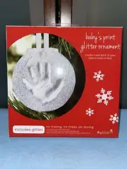 Tiny Ideas Baby's First Hand Or Foot Print Glitter Ornament Christmas Xmas NIB