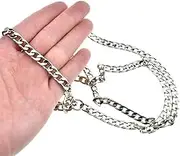 HAHIYO Mini Pochette Purse Chain Strap Slim Wide 7mm for LV Length 55.1 inches Extra Thick 2.6mm Shiny Silver for Shoulder Cross Body Sling Handbag Wallet Clutch Comfortable Flat Metal Strap 1 Pack