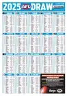 LAMINATED 2025 AFL FOOTBALL ALL TEAMS MATCH FIXTURE DRAWS POSTER, LIONS SWANS,2