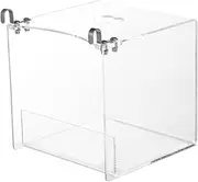 BESPORTBLE Hanging Parrots Bath Box Transparent Shower Basin for Birds Easy to Install Bird Bathing Accessory Durable and Versatile Design for Parrots Lovebirds and Canaries