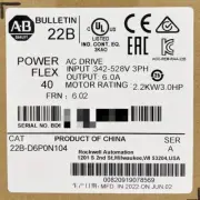 New 22B-D6P0N104 Allen-Bradley Powerflex 40 AC Drive 3.0Hp 2.2kW 22BD6P0N104