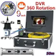 30M Sewer Pipe Pipeline Drain Inspection 9"LCD Video Recording 360 Degree Camera