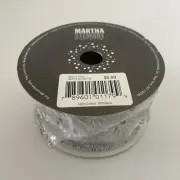 Martha Stewart First Snowfall Holiday Ribbon 25 Feet Long Blue Silver Snowflakes
