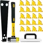 Laminate Flooring Tools, Vinyl Flooring Tools, LVP Installation Kit, Tapping Block with Handle, 2 in 1 Spacers, Heavy Duty Pull Bar, Reinforced Double-Faced Mallet.