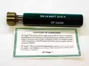 NEW 3/8 19 BSPT SYSTEM A PIPE THREAD PLUG GAGE .375 .3750 BRITISH TAPER B.S.P.T.