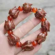 [TozLu] Bead Bracelet,Prayer Beads Bracelet,Bracelet Natural The Drop of Blood Lotus Flower Bodhi Seed Bracelets for Women Men Buddha Bead (Color : for Men) (Color : for Men) (Color : for Women)