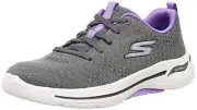 Size 6 Women's Skechers Go Walk Arch Fit Unify Gray Lavender Run Shoes Sneakers